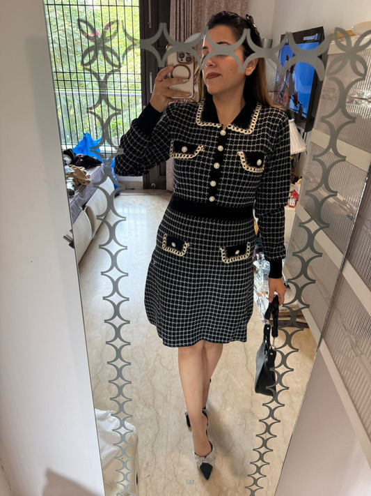 Winter check dress