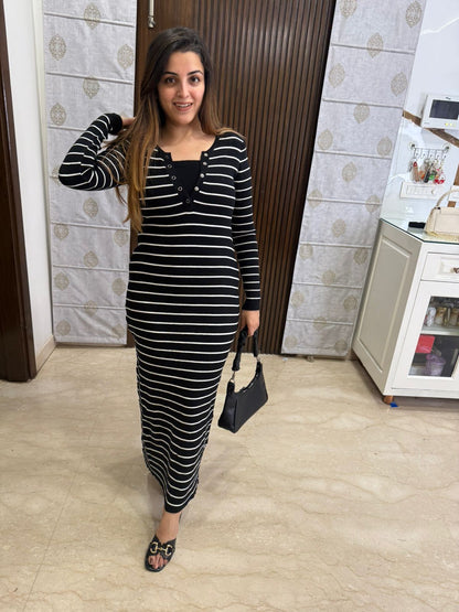 One pc long vaomi winter dress