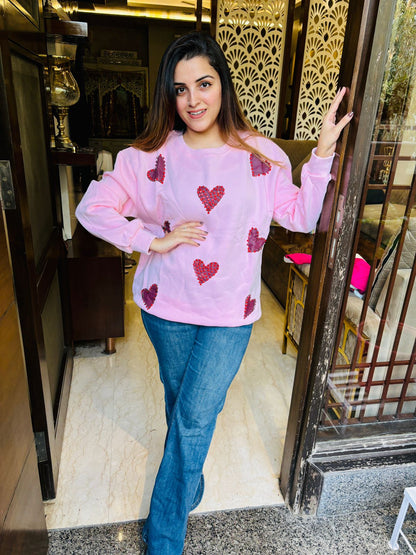 Stone hearts big size sweatshirt