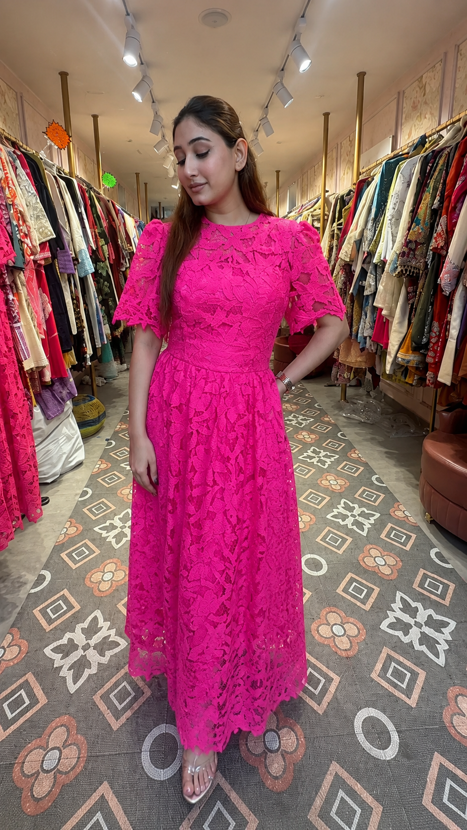 Crochet Lace one piece dress