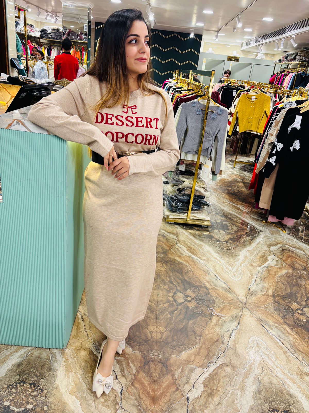 Long winter dessert dress