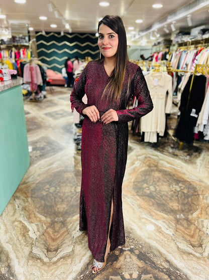 Velvet simmer long dress