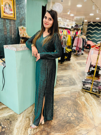 Velvet simmer long dress