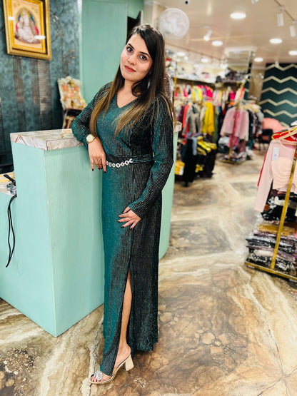 Velvet simmer long dress