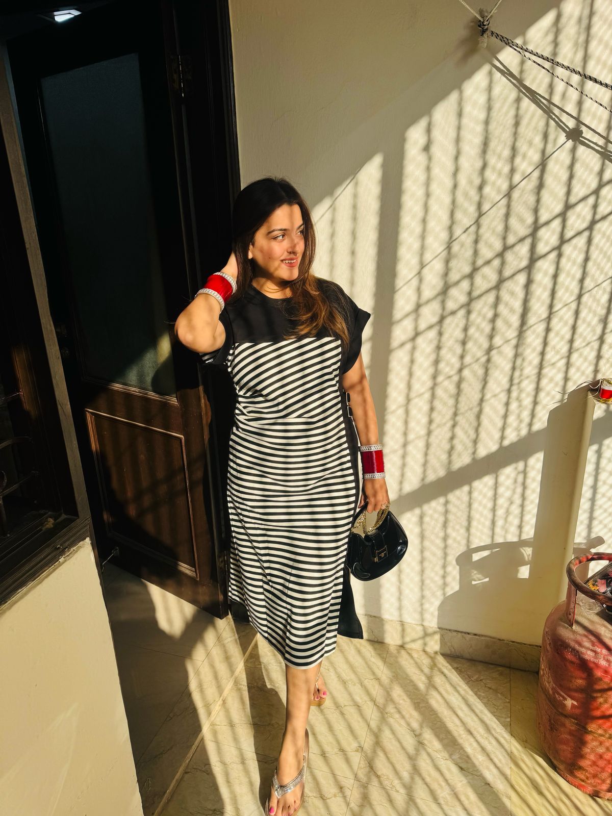 Summer full stripes dress