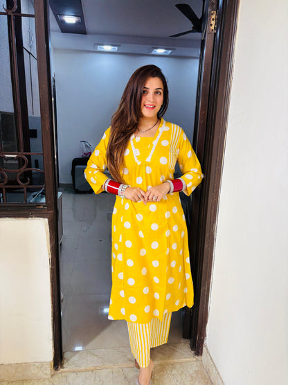 Polka kurta set