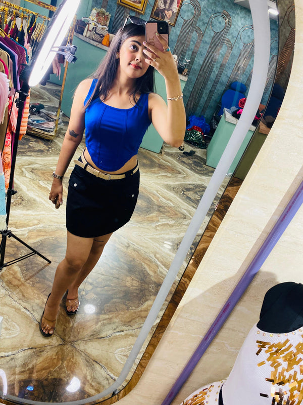 Sapphire crop top