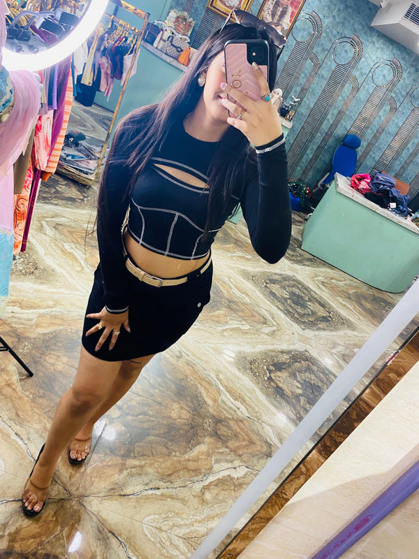 Cut-Out Crop Top