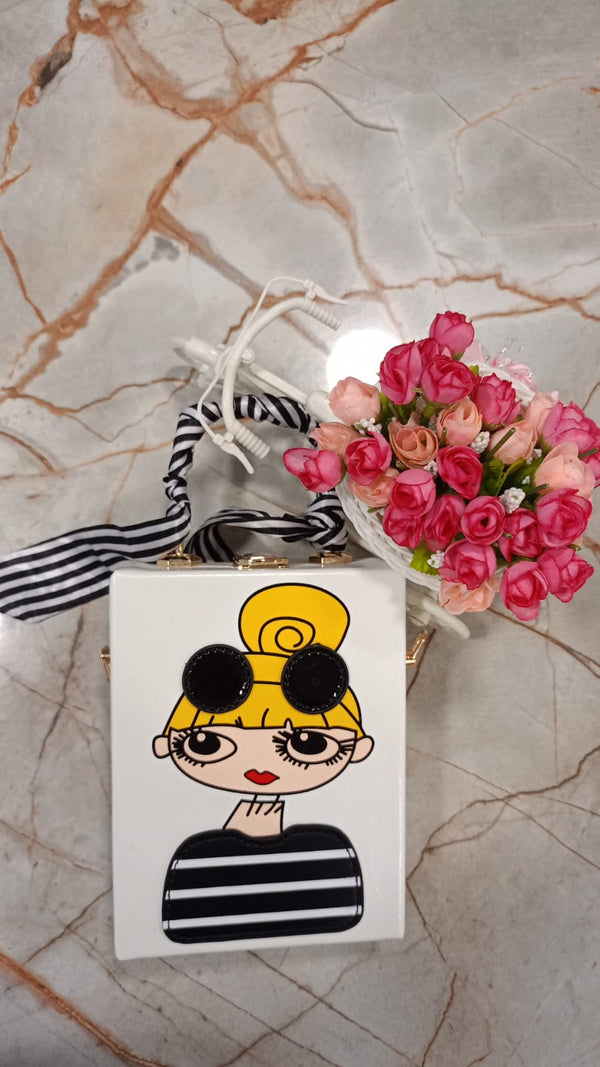 Stylish cartoon diva box bag