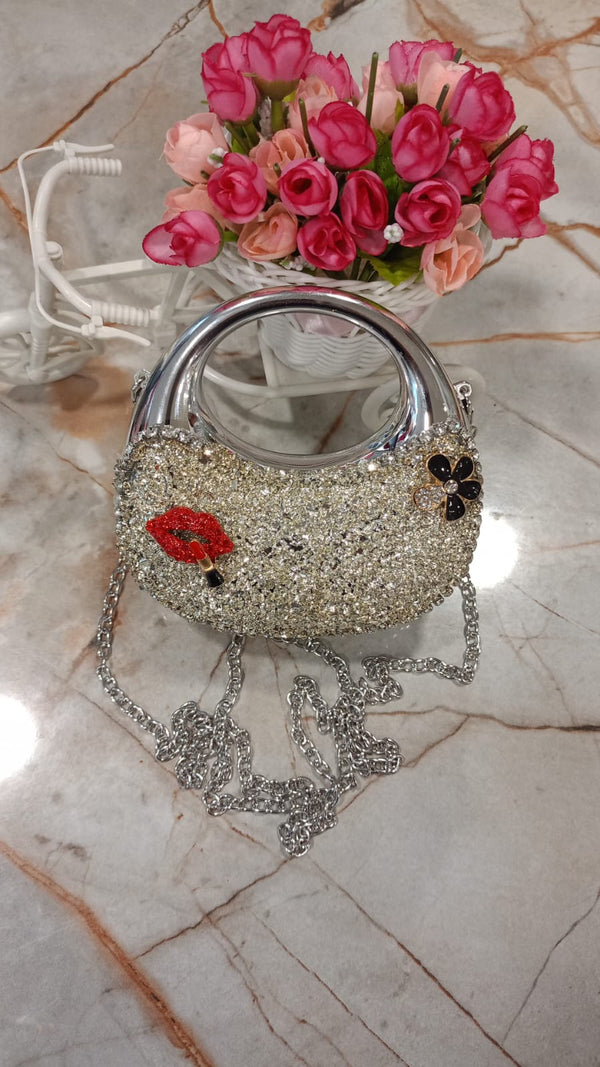 Glam Kiss Glitter Clutch