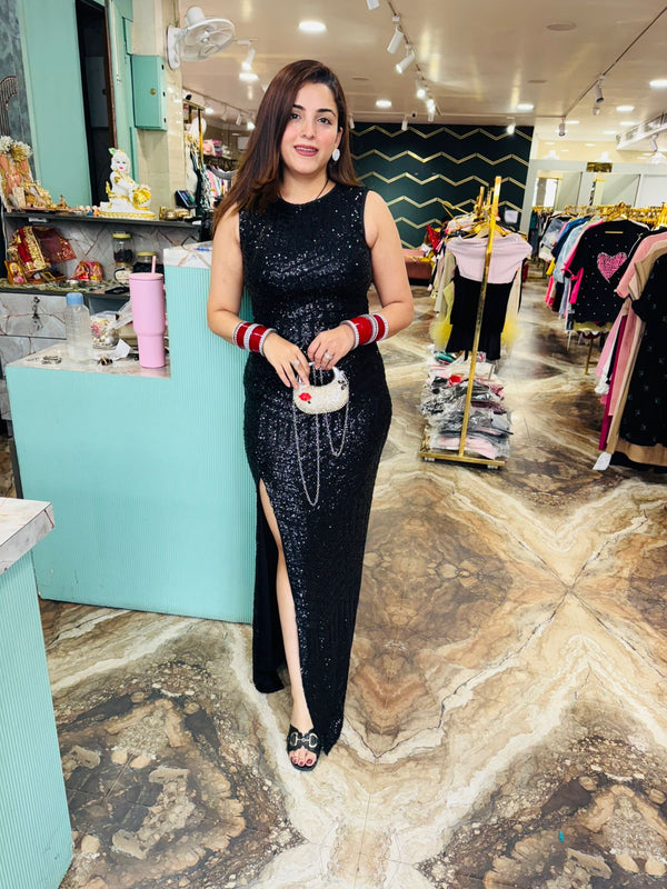 Midnight Glimmer Sequin Gown