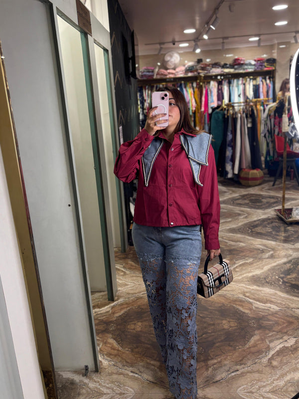 Denim Layered Shirt