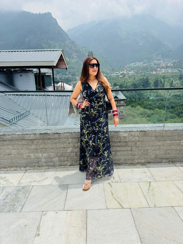 Midnight Bloom Maxi Dress
