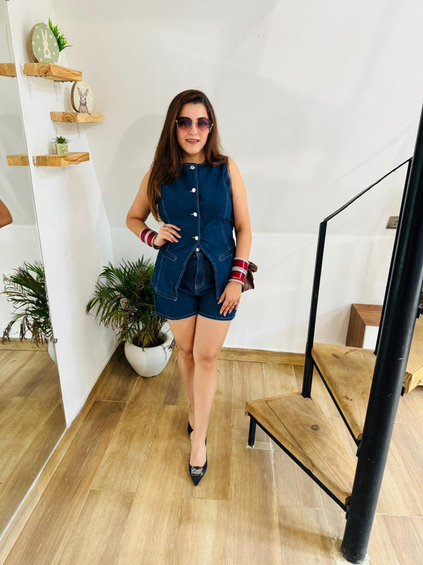 Indigo Edge Denim Co-ord Set