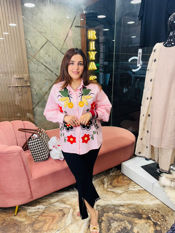 Floral Bloom Embroidered Shirt