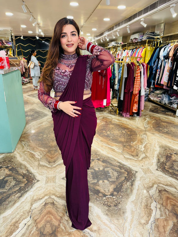 Pre-draped Royal Embellished Saree