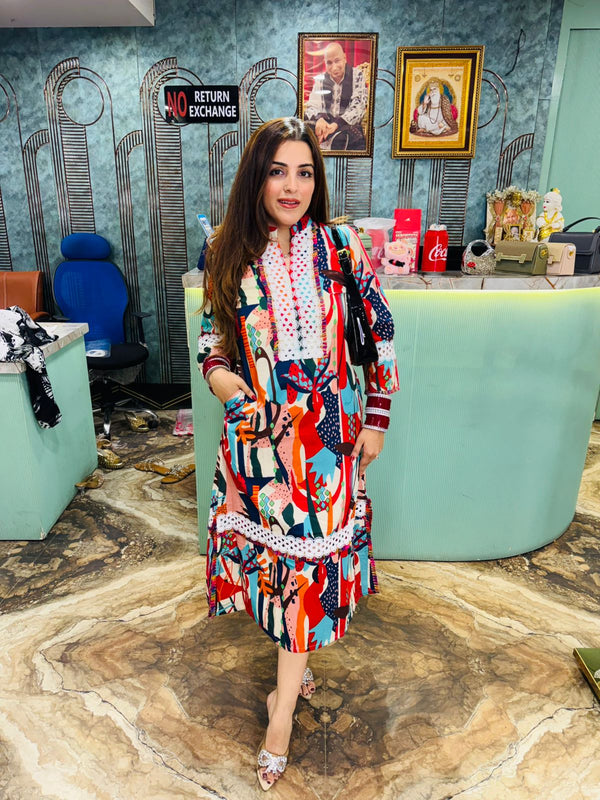 Urban Art Pop designer Printed dress