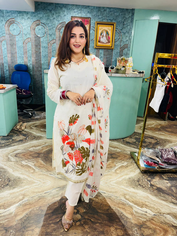 Ivory Tropical Elegance Suit Set