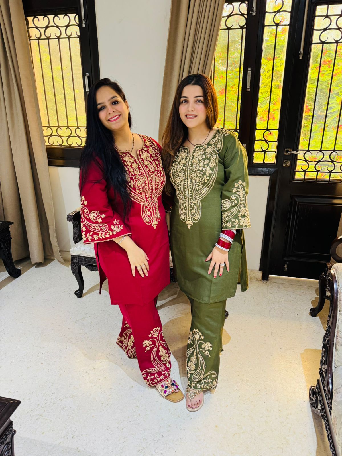 Embroidered Straight Kurta Set