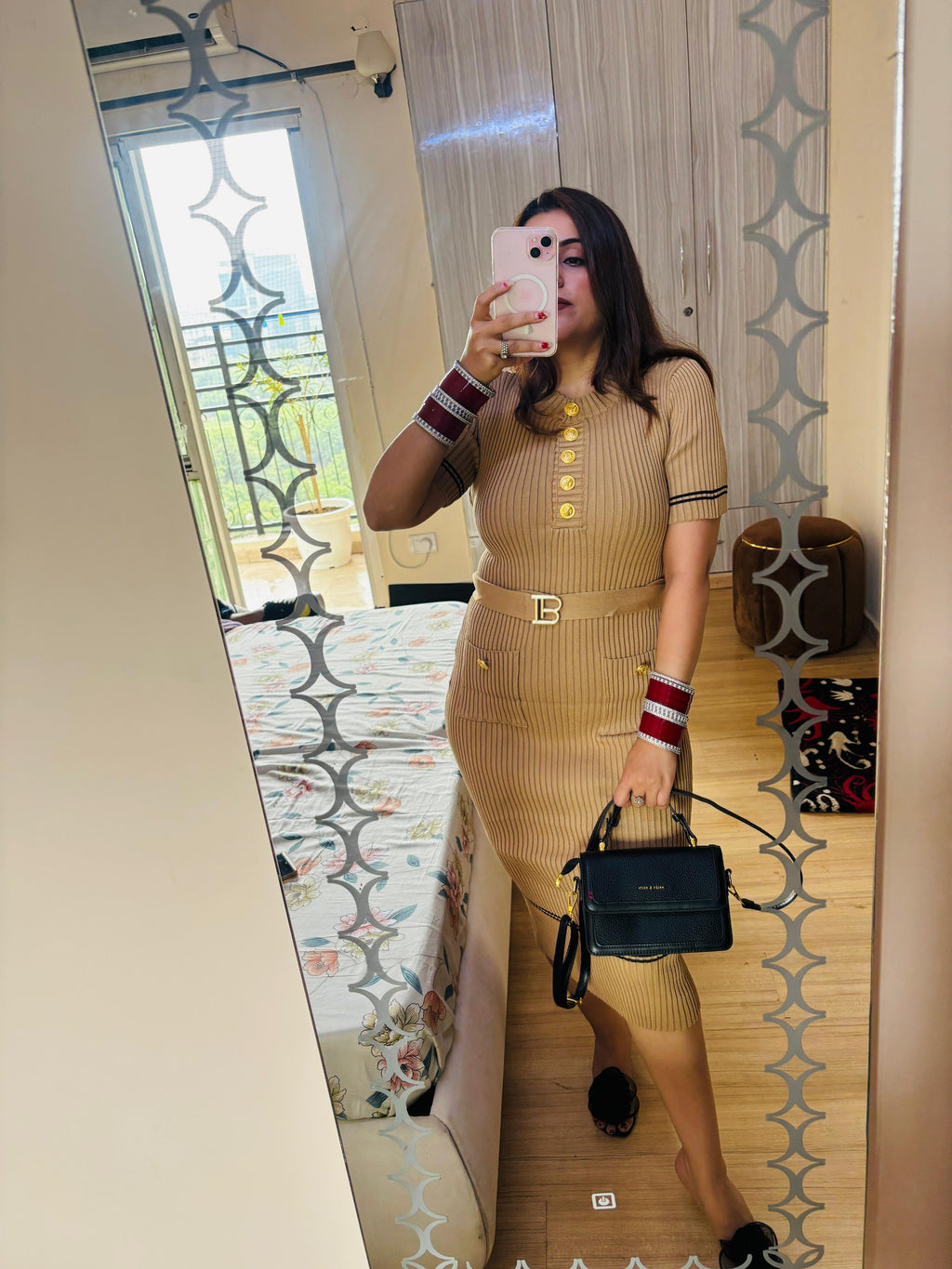 Noir Belle Ribbed Co-Ord Set