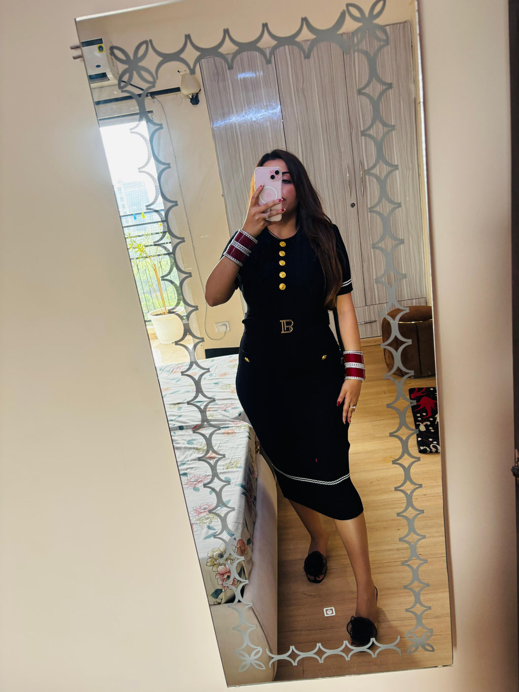 Noir Belle Ribbed Co-Ord Set