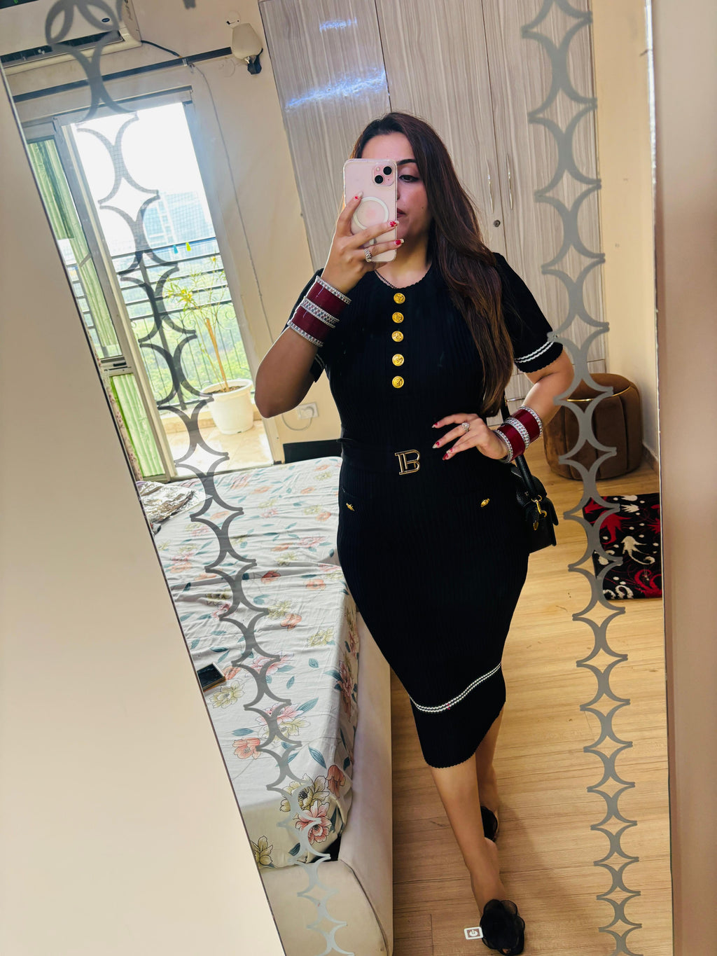 Noir Belle Ribbed Co-Ord Set