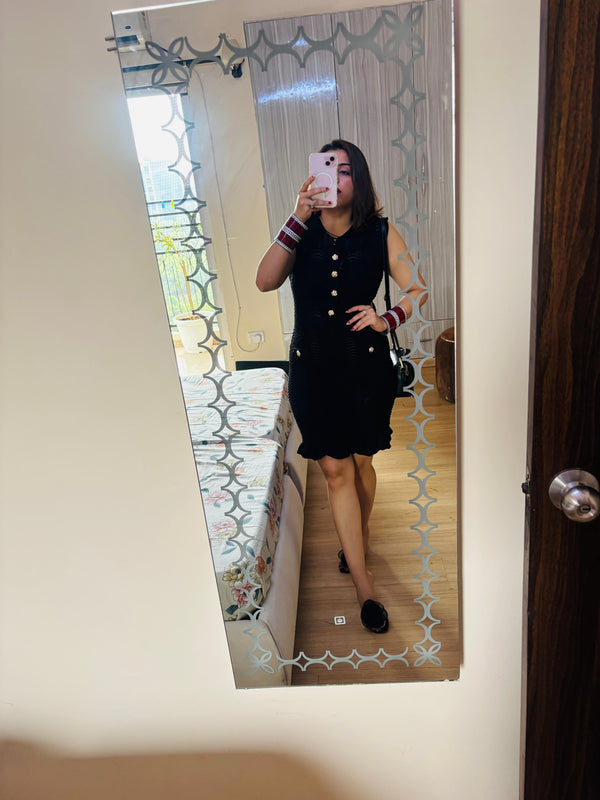 Kiara Ivory Pearl Knit Dress
