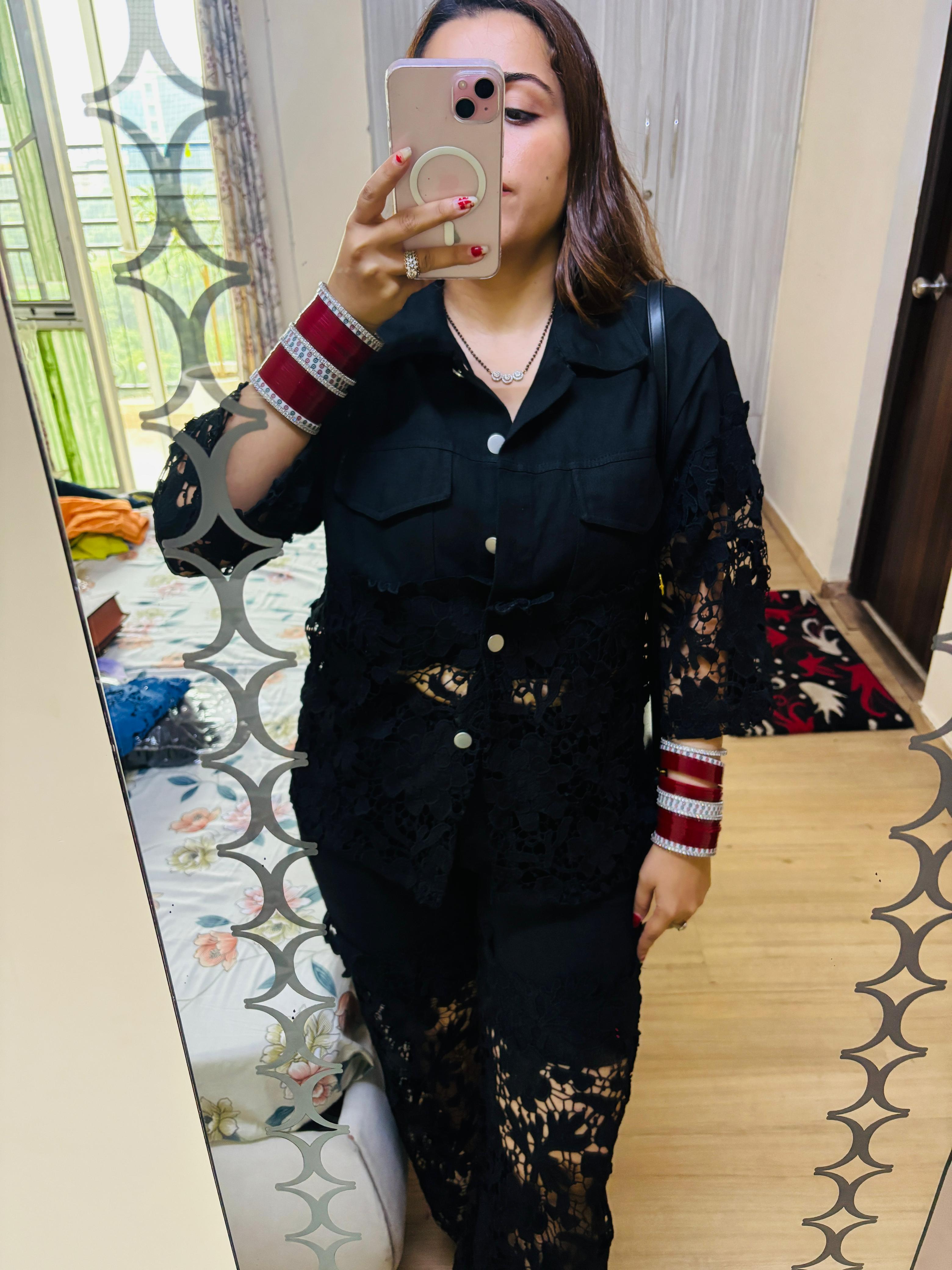 Sapphire Lace Fusion Co-ord Set