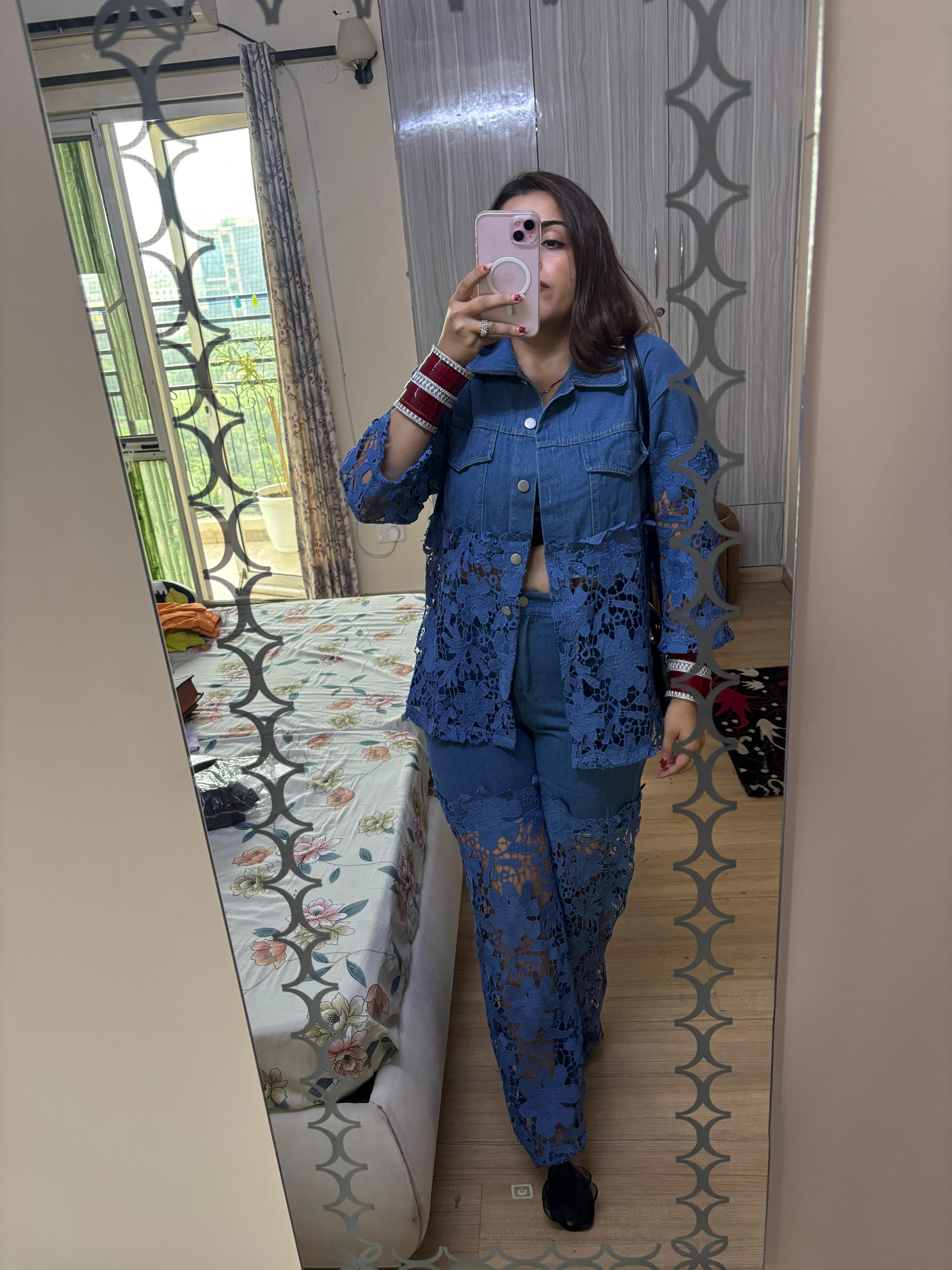 Sapphire Lace Fusion Co-ord Set