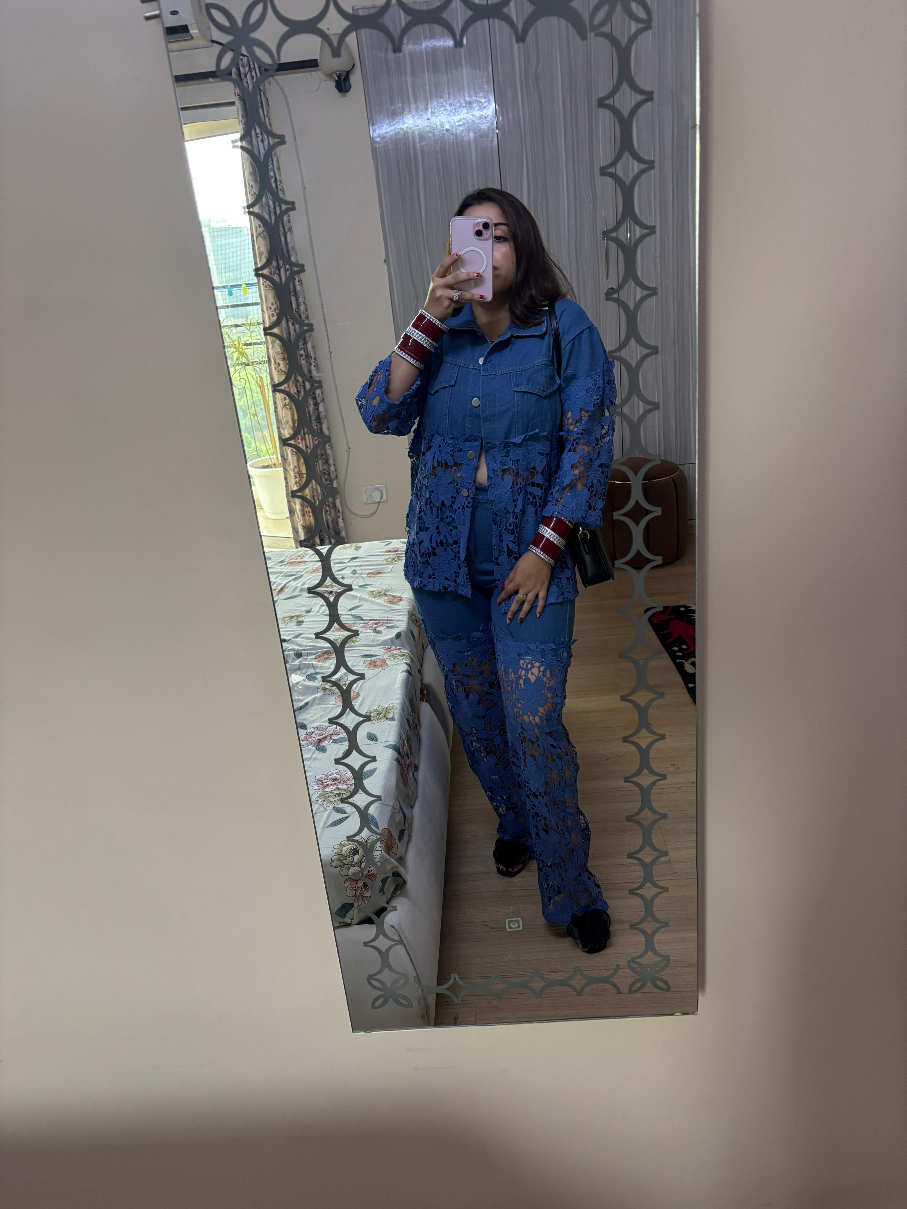 Sapphire Lace Fusion Co-ord Set