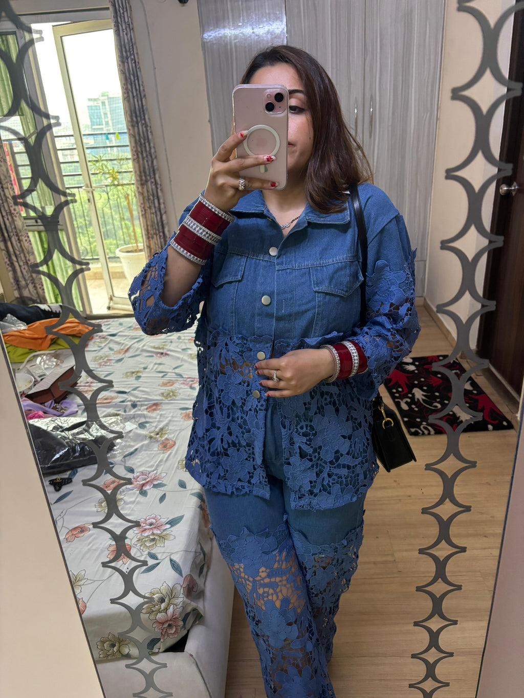 Sapphire Lace Fusion Co-ord Set