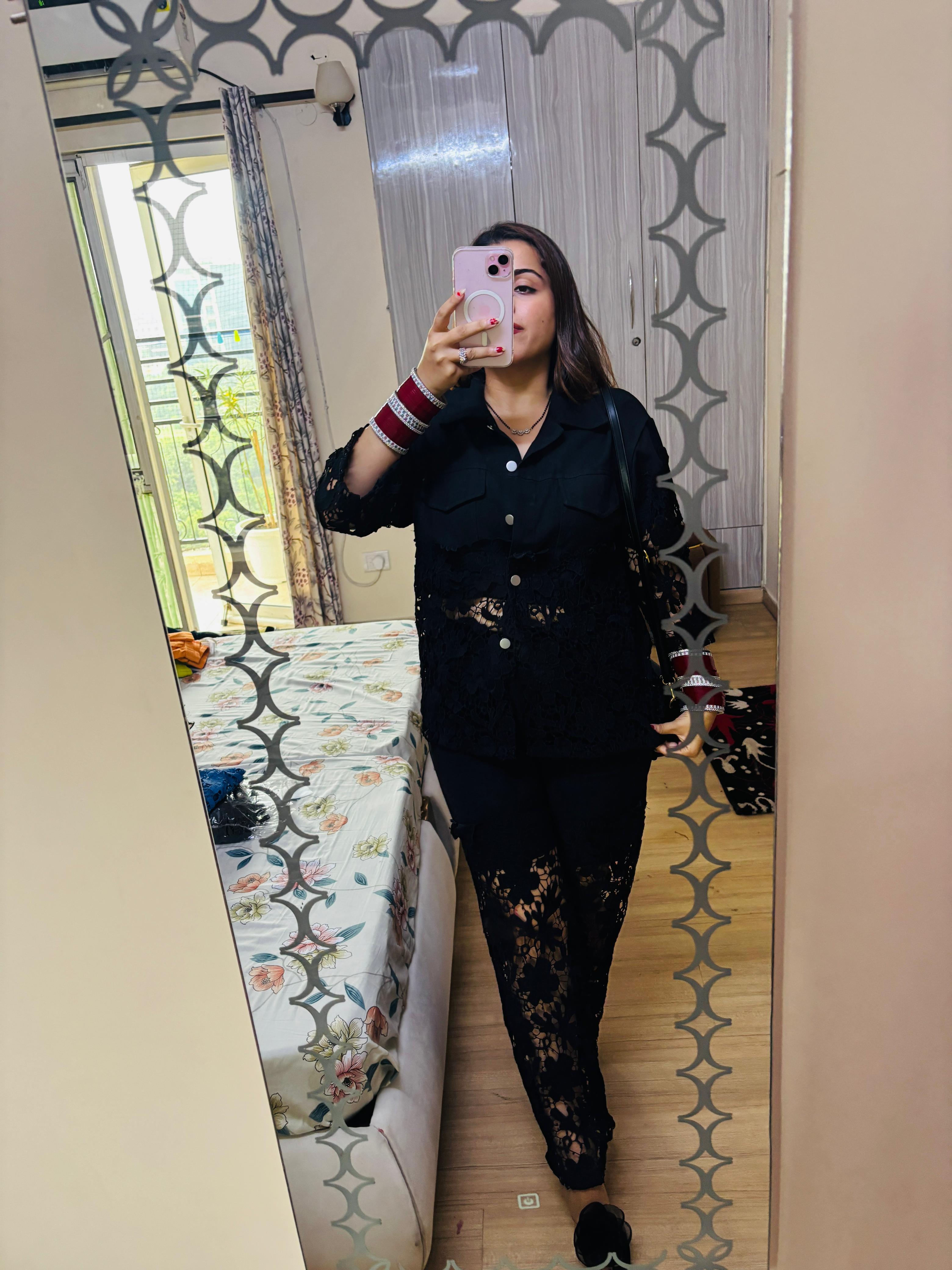 Sapphire Lace Fusion Co-ord Set