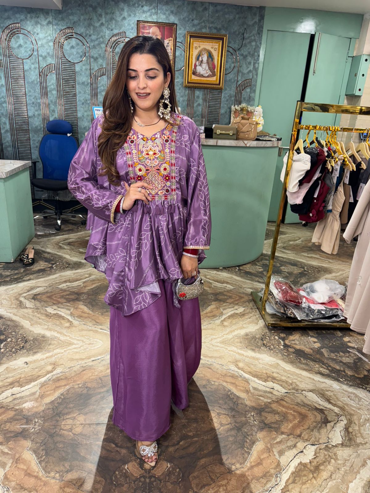 Noorani Embroidered Sharara co-ord Set