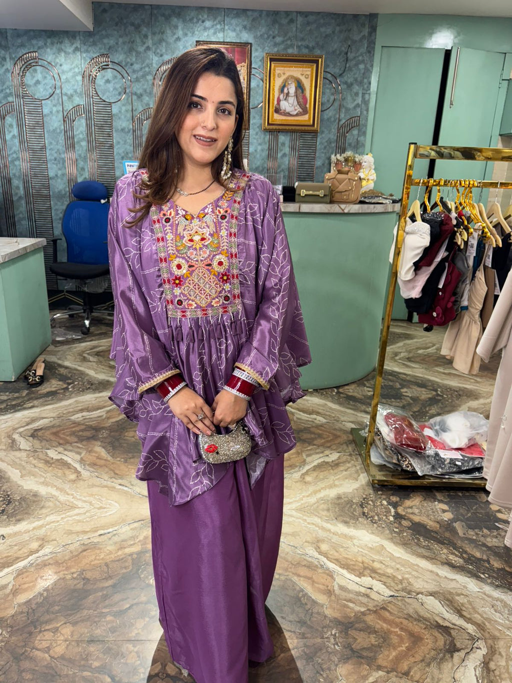 Noorani Embroidered Sharara co-ord Set