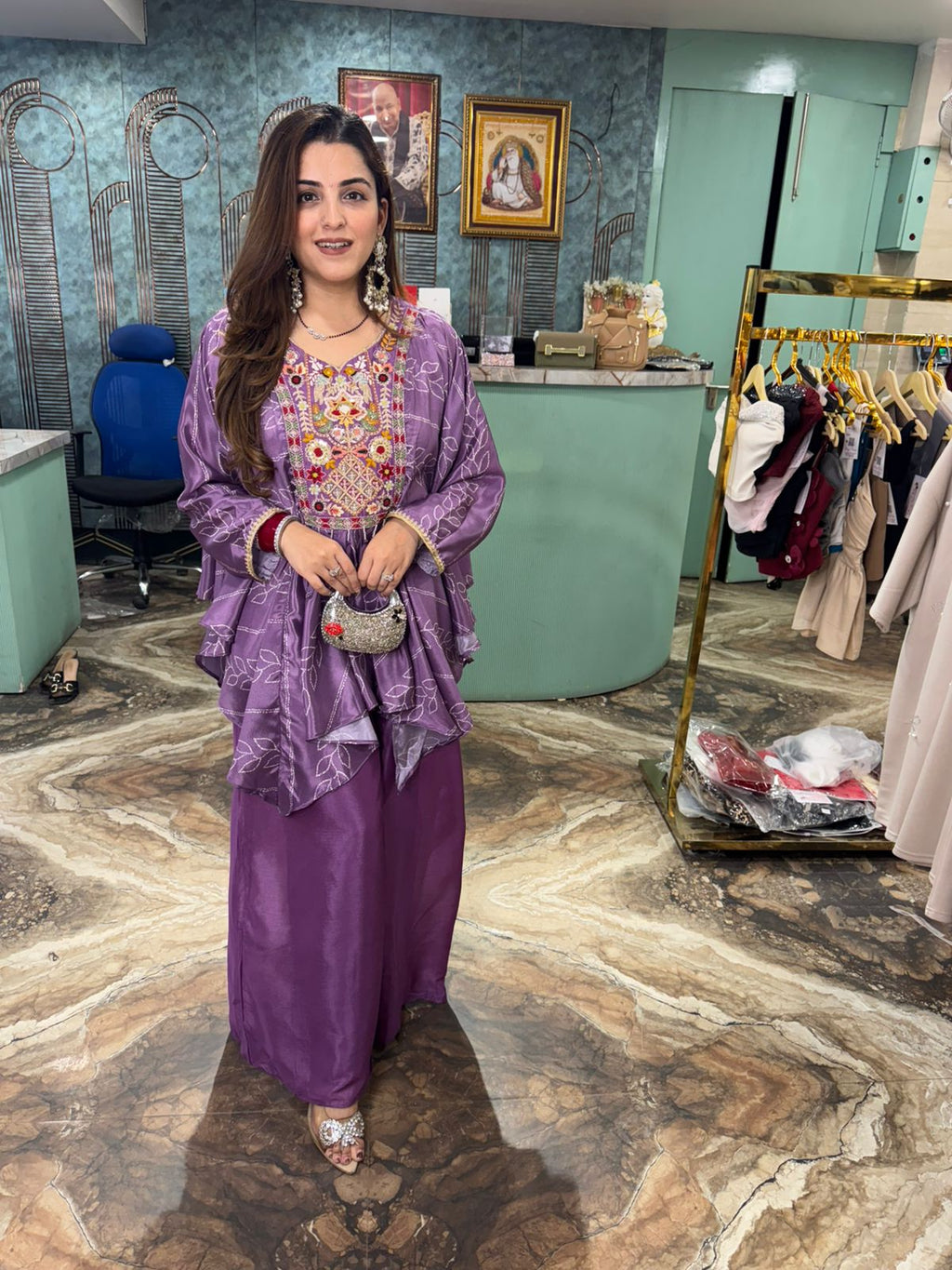 Noorani Embroidered Sharara co-ord Set