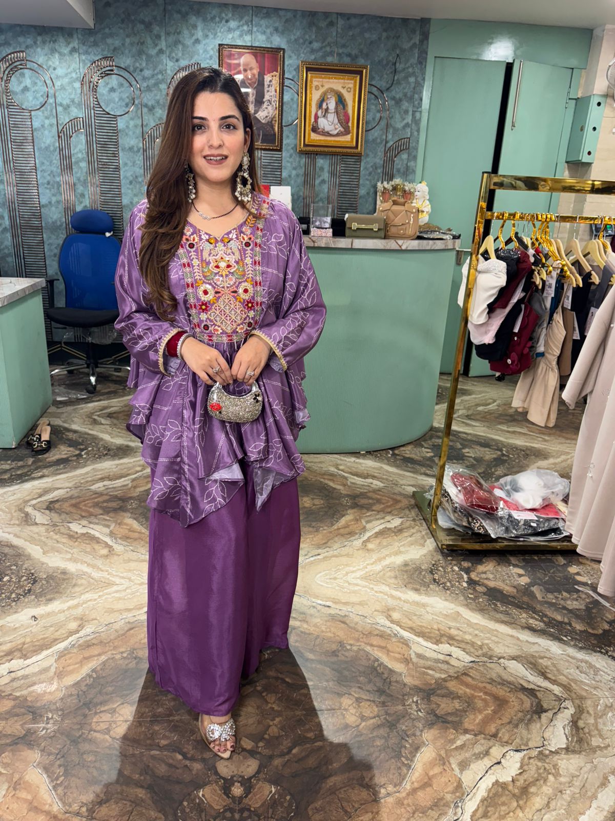 Noorani Embroidered Sharara co-ord Set