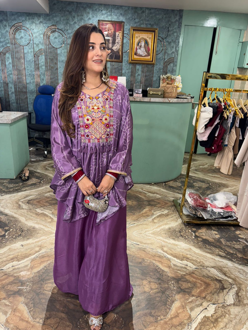 Noorani Embroidered Sharara co-ord Set