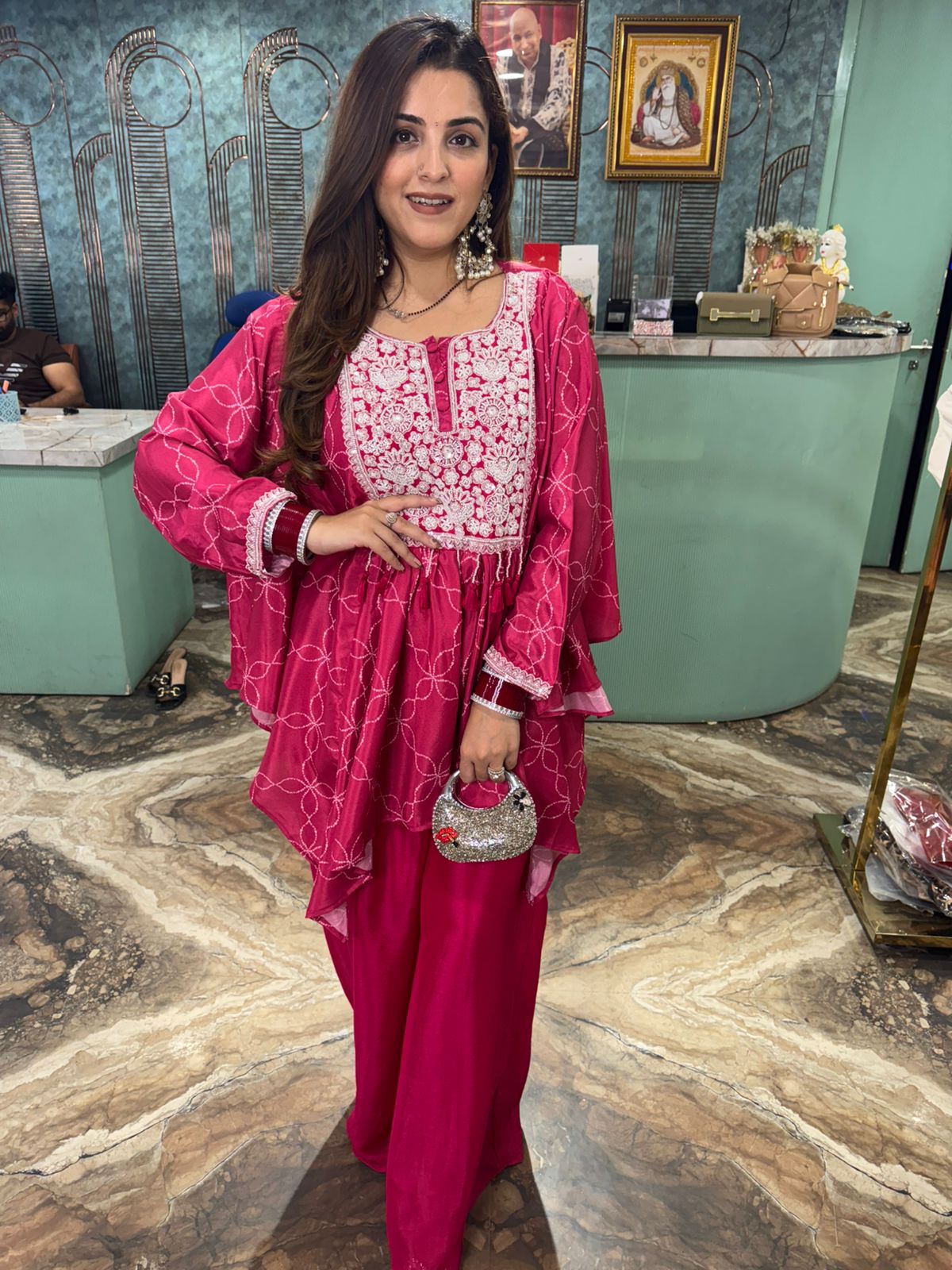 Noorani Embroidered Sharara co-ord Set