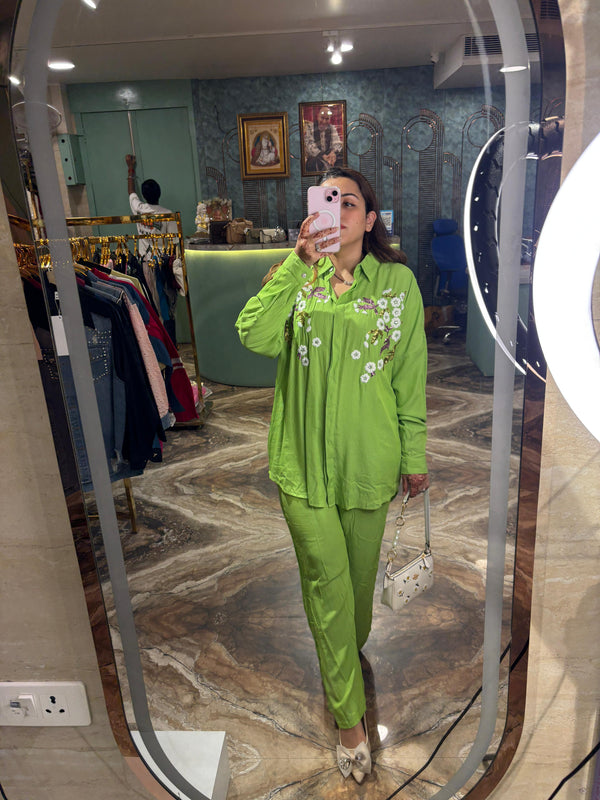 Floral Embroidered Co-ord Set
