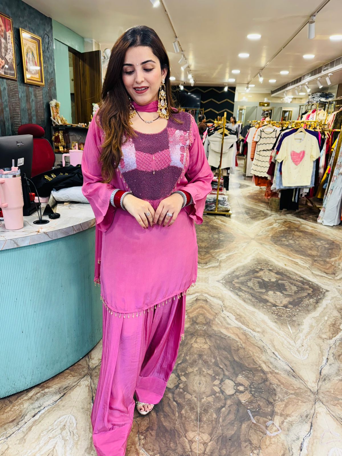 Embellished Kurta with Farsi Salwar