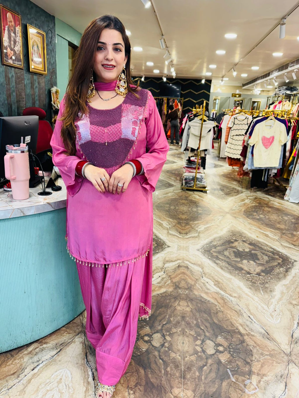 Embellished Kurta with Farsi Salwar