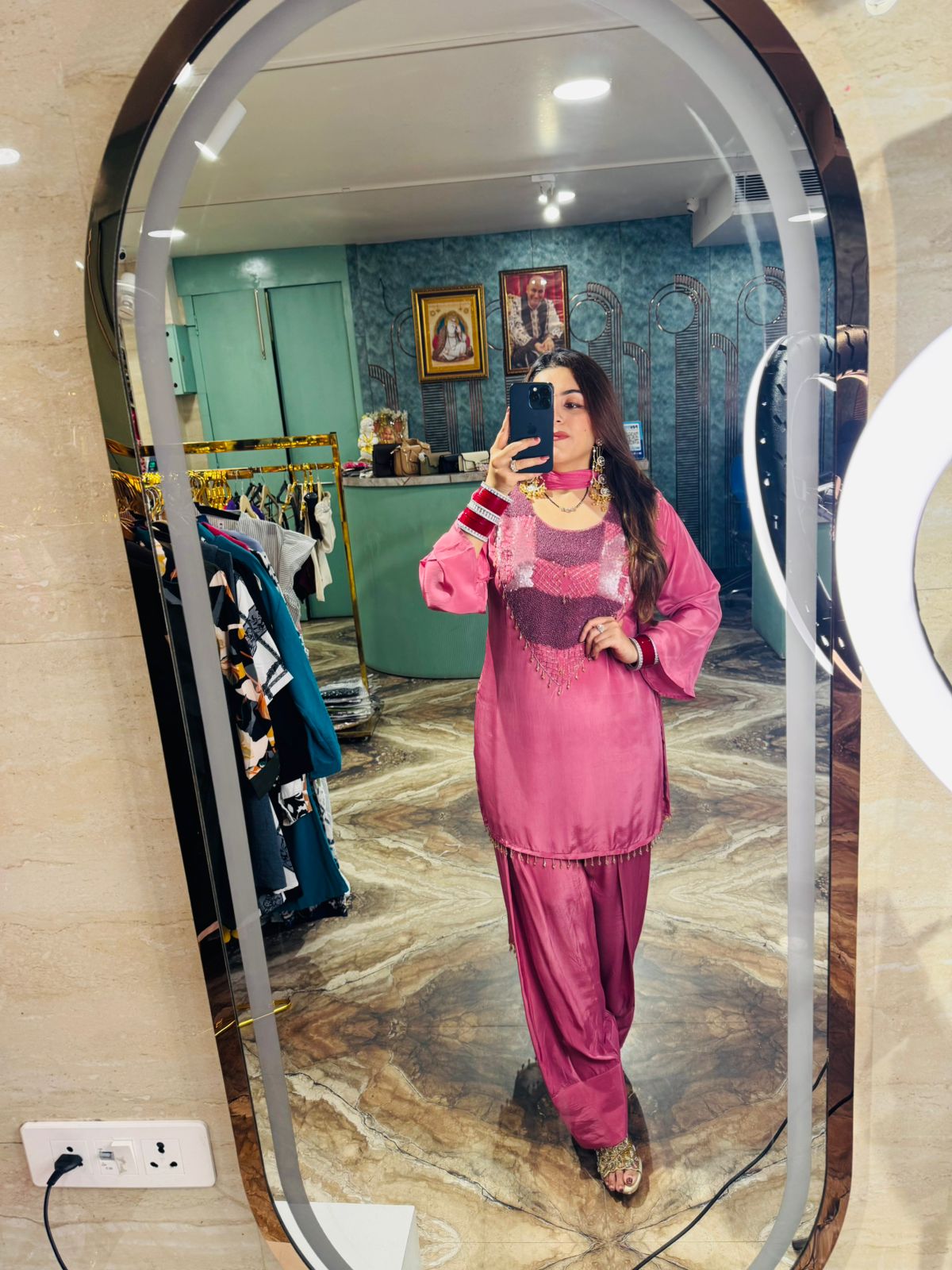 Embellished Kurta with Farsi Salwar