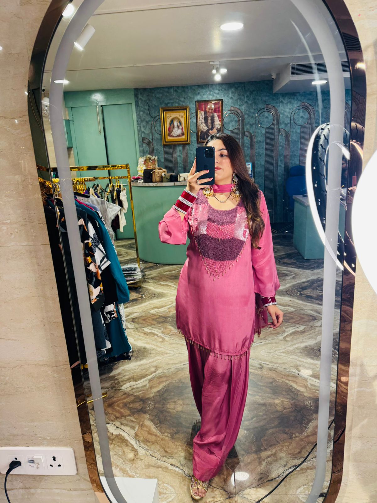 Embellished Kurta with Farsi Salwar