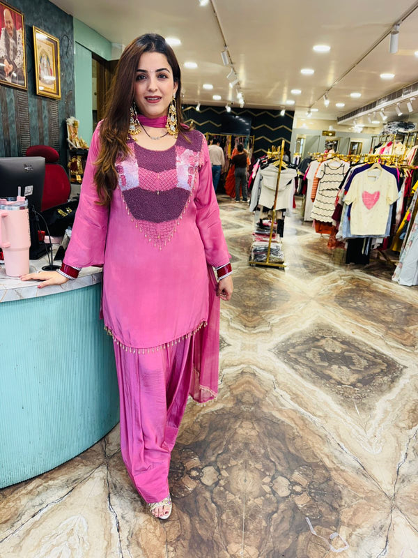 Embellished Kurta with Farsi Salwar
