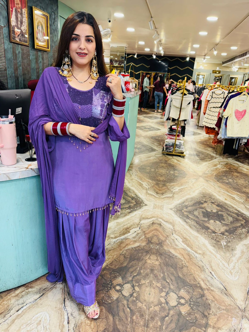 Embellished Kurta with Farsi Salwar