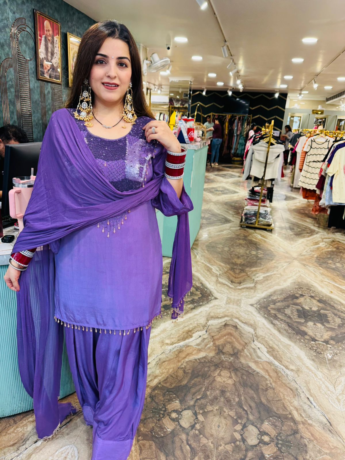 Embellished Kurta with Farsi Salwar