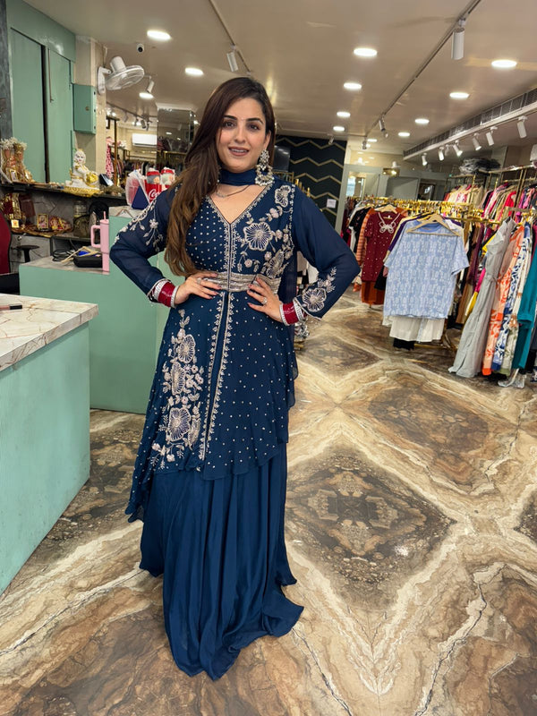 Midnight Blossom Anarkali