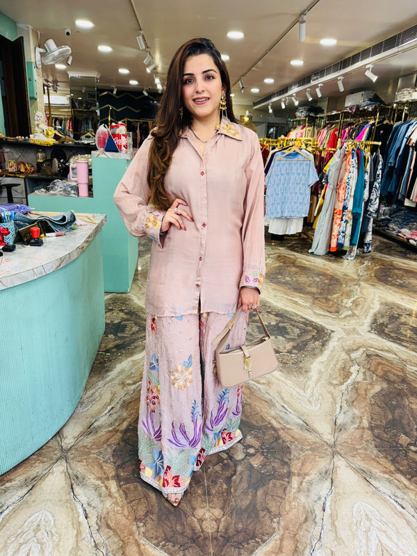 Blush Orchid Embroidered Co-Ord Set