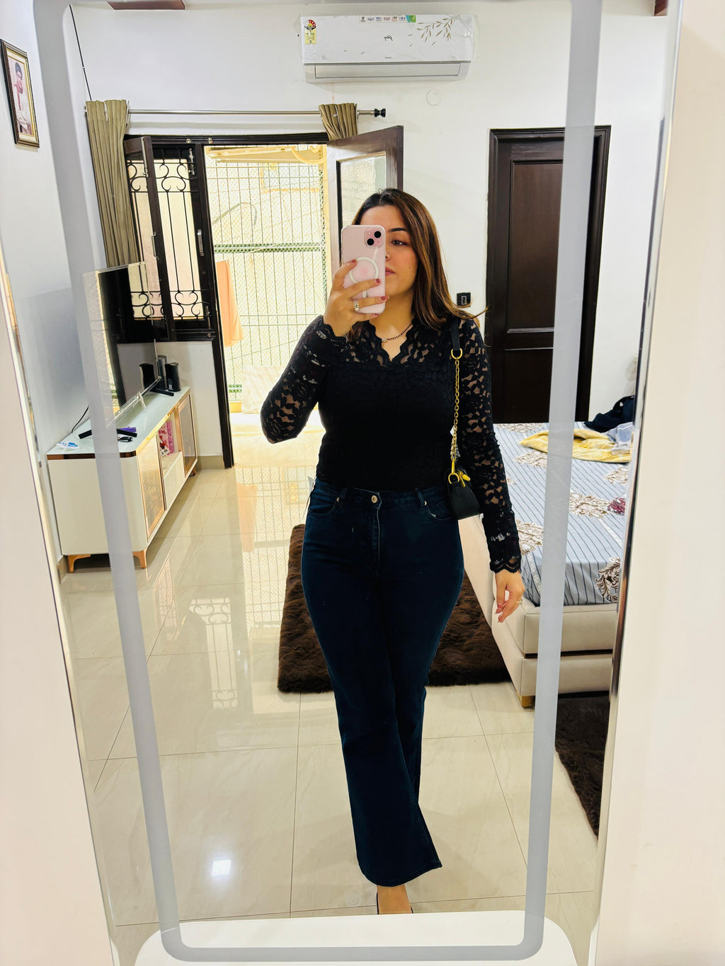 Crimson Lace Elegance Top