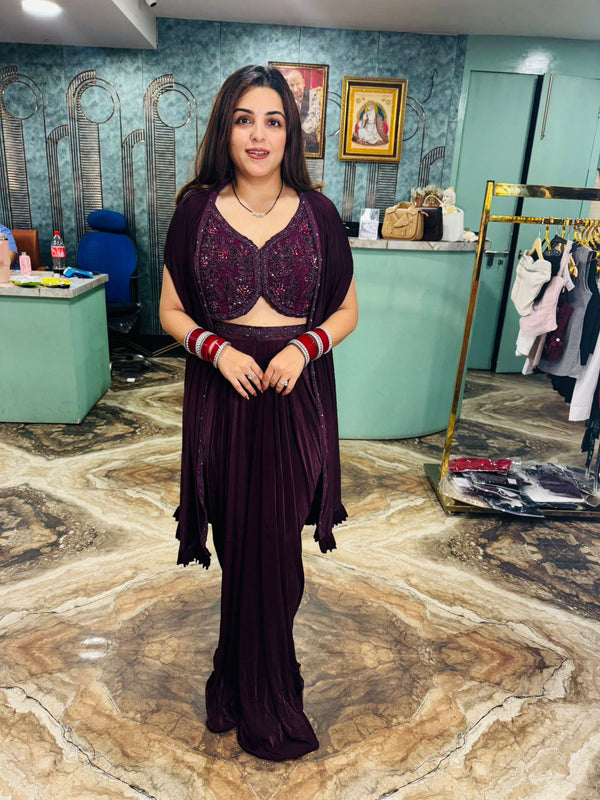 Wine Glow Drape Set